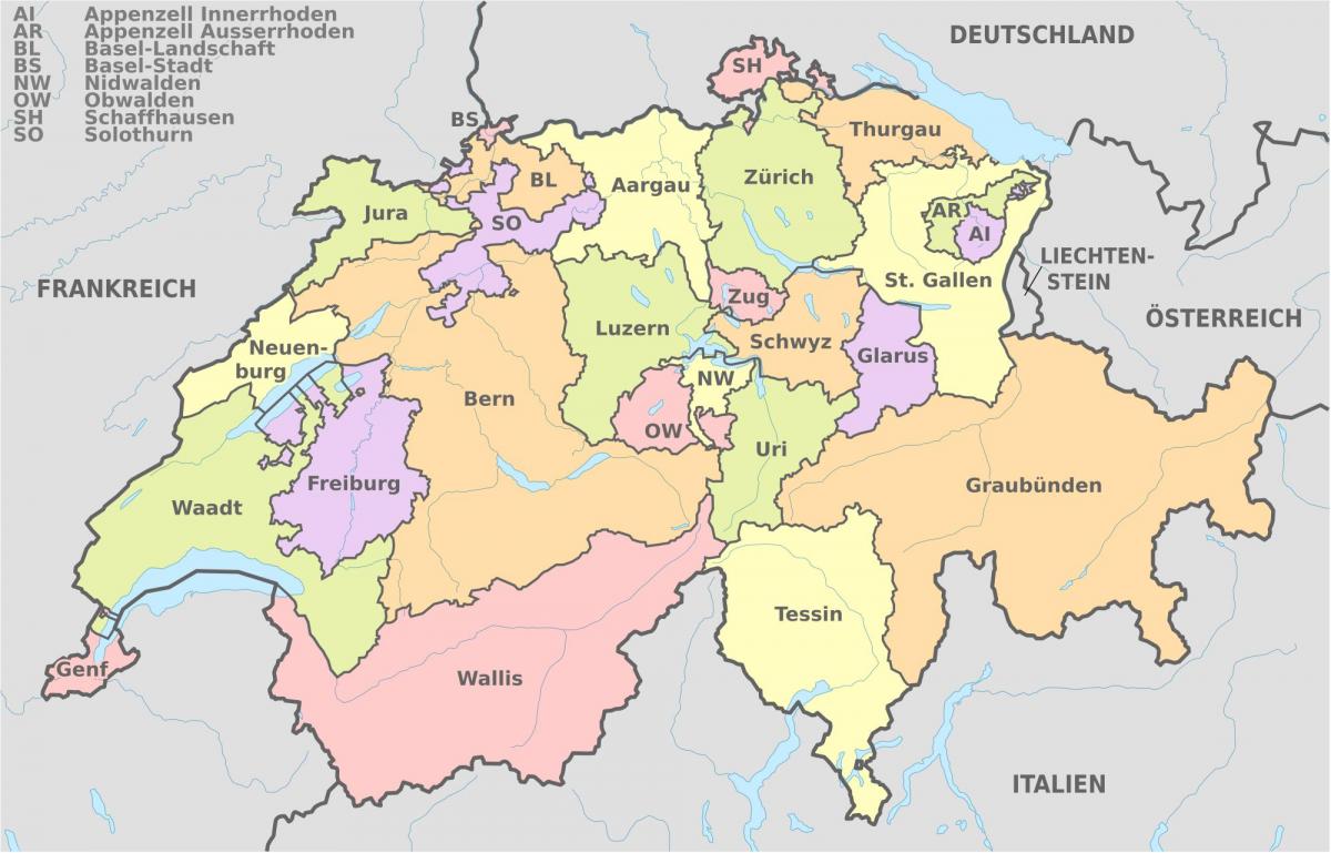 basel mapa ng switzerland