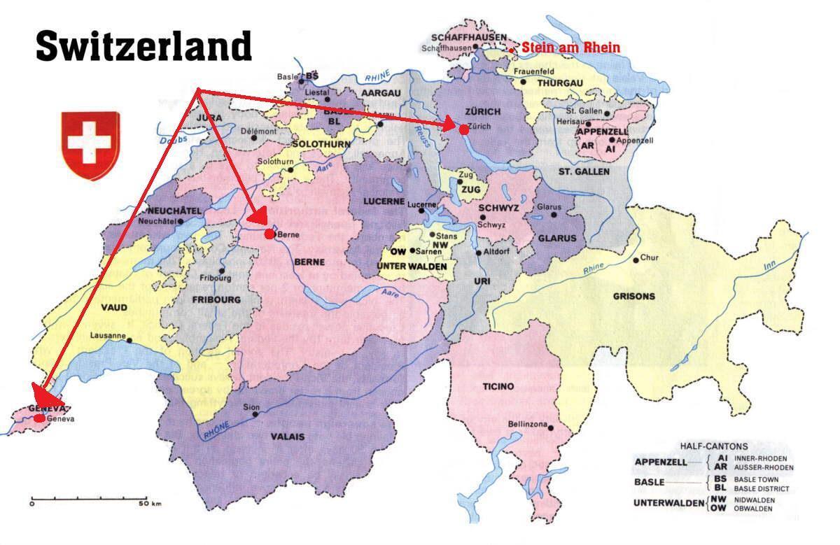 geneva switzerland mapa ng europa