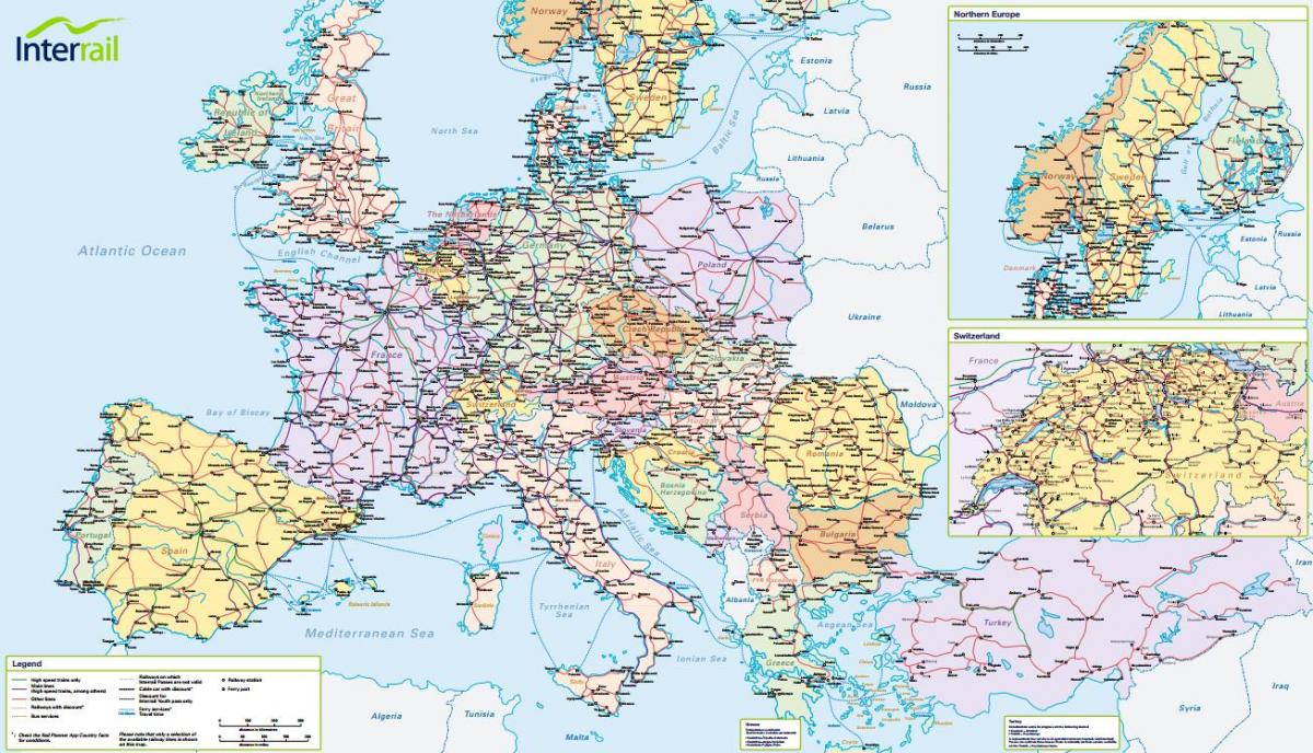 mapa ng interrail switzerland 