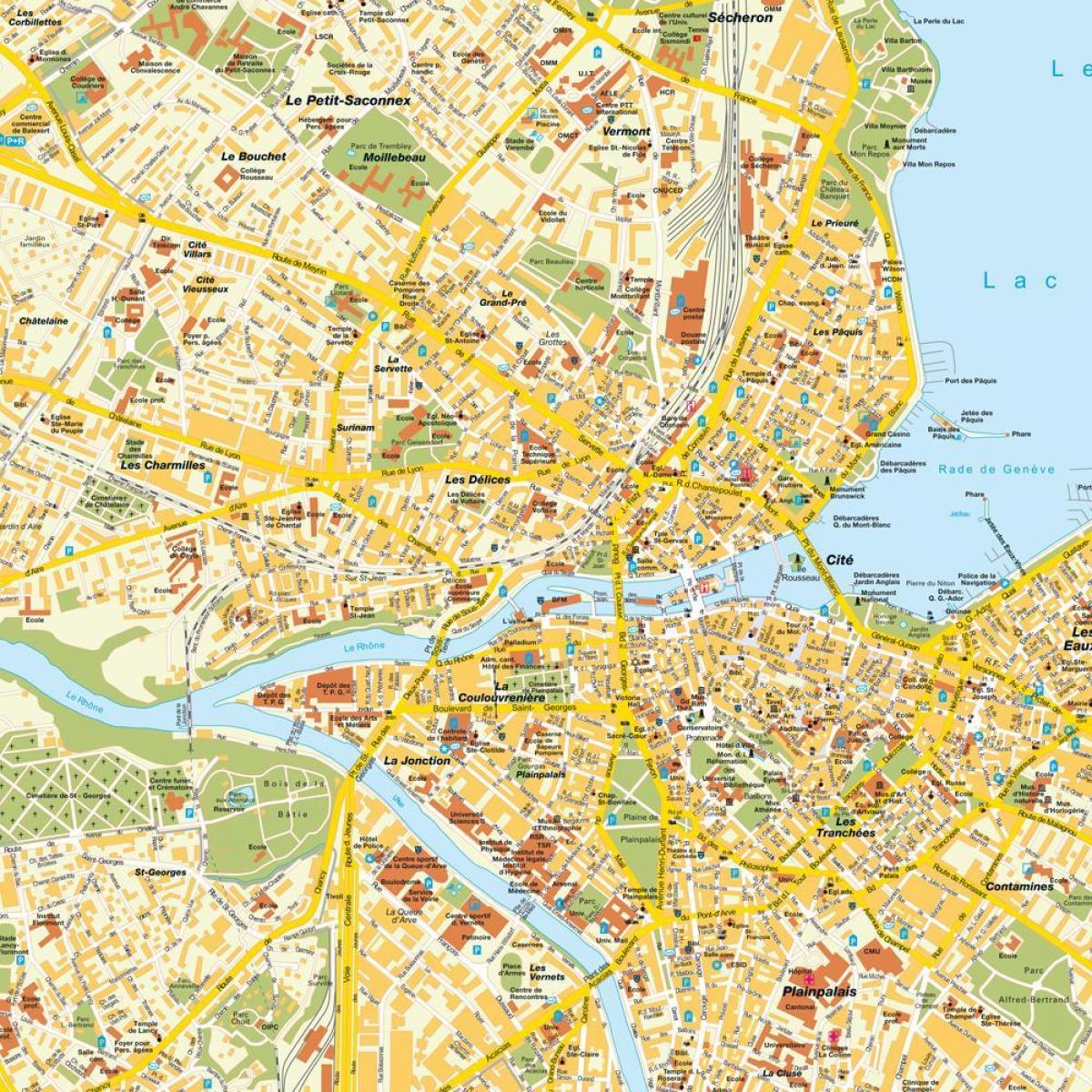 mapa ng kalye ng geneva switzerland