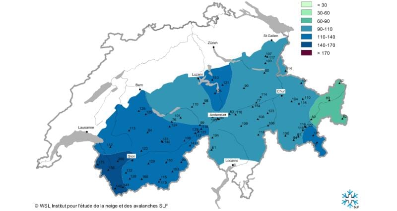 mapa ng snow mapa switzerland