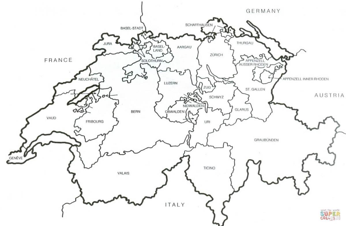 switzerland blangkong mapa