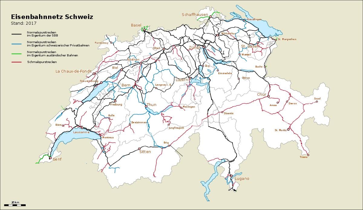 mapa ng switzerland port