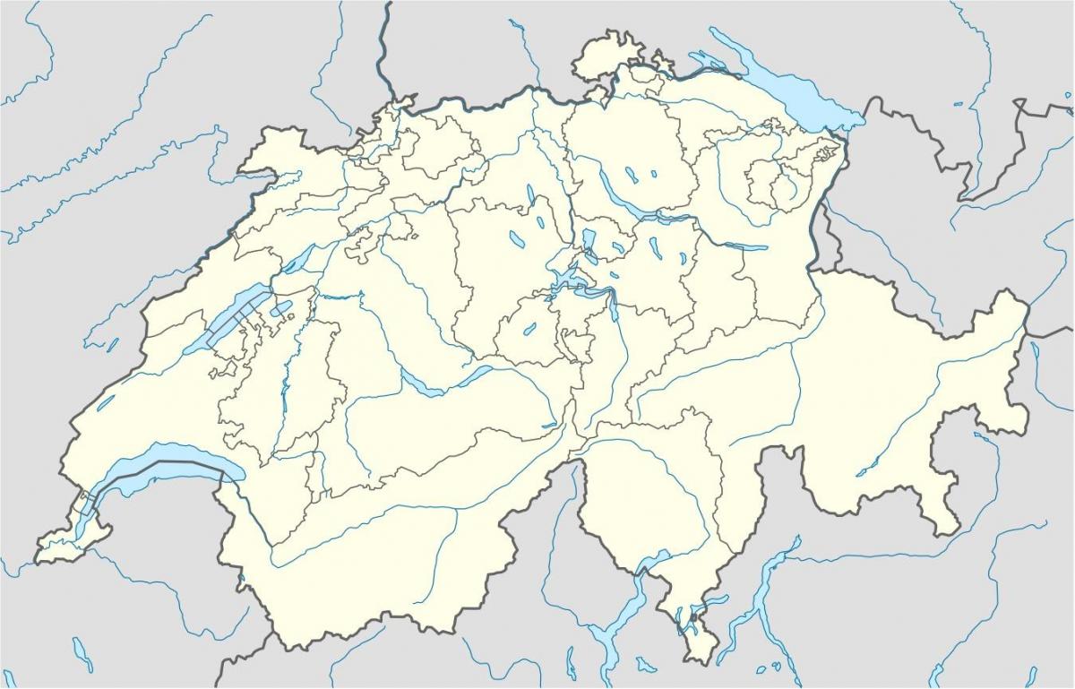 mapa ng switzerland vector mapa