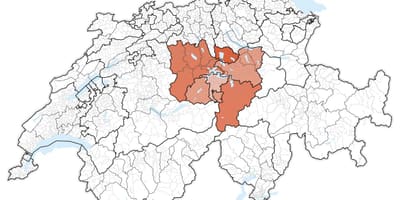 Mapa ng gitnang switzerland 