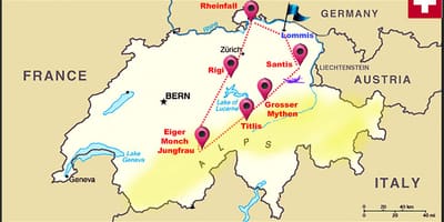 Jungfrau switzerland mapa