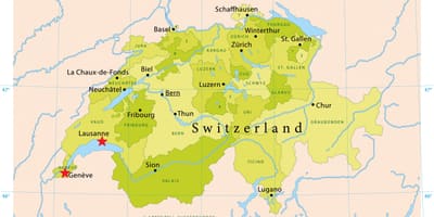 Mapa ng lake geneva switzerland