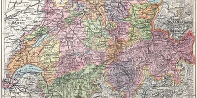 Mapa ng lumang mapa ng switzerland