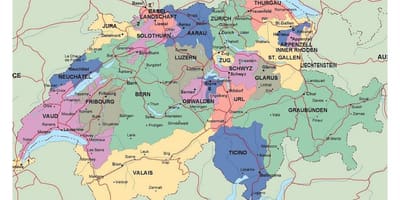 Detalyadong mga mapa ng switzerland