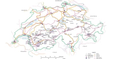 Switzerland atraksyon mapa