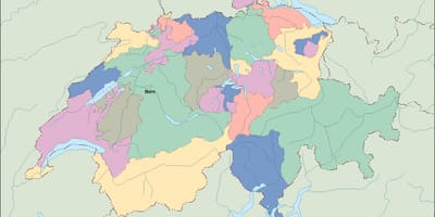 Mapa ng pampulitikang mapa ng switzerland