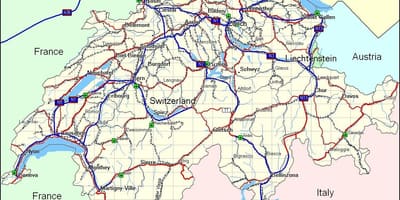 Mapa ng switzerland bundok