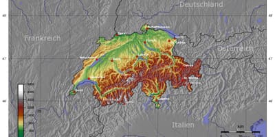 Mapa ng switzerland elevation