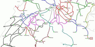 Mapa ng switzerland sa istasyon ng tren 