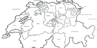 Switzerland blangkong mapa