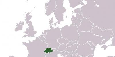 Switzerland lokasyon sa mapa ng europa