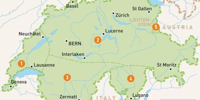 Mapa ng rehiyon switzerland