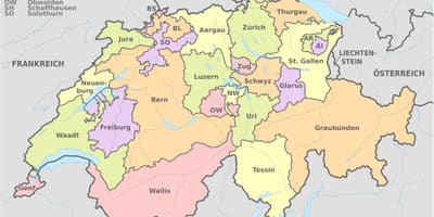 Switzerland mapa ng bansa